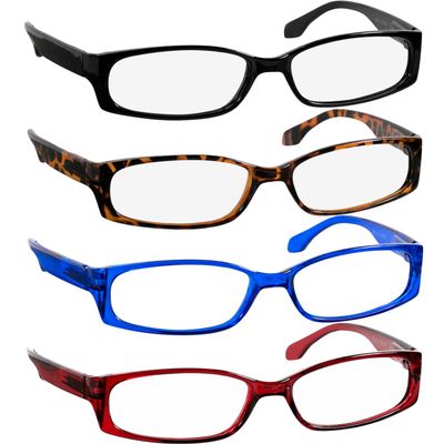 TruVision Readers Reading Glasses - 9503H -Blue-Tort-Red-Black-0.75