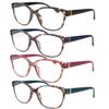 4 Pairs High Magnification Power Womens Reading Glasses - Cat Eye Readers +4.50 view 1