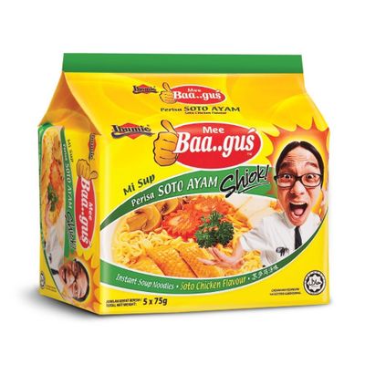 Ibumie Mee Instant Noodles 75g (Ibumie Baa..gus Mi Sup Soto Ayam, 30 Packs)