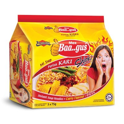 Ibumie Mee Instant Noodles 75g (Ibumie Baa..gus Mi Sup Kari, 40 Packs)