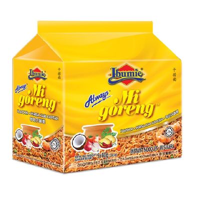 Ibumie Mee Instant Noodles 80g (Mi Goreng Kari Kapitan, 30 Packs)