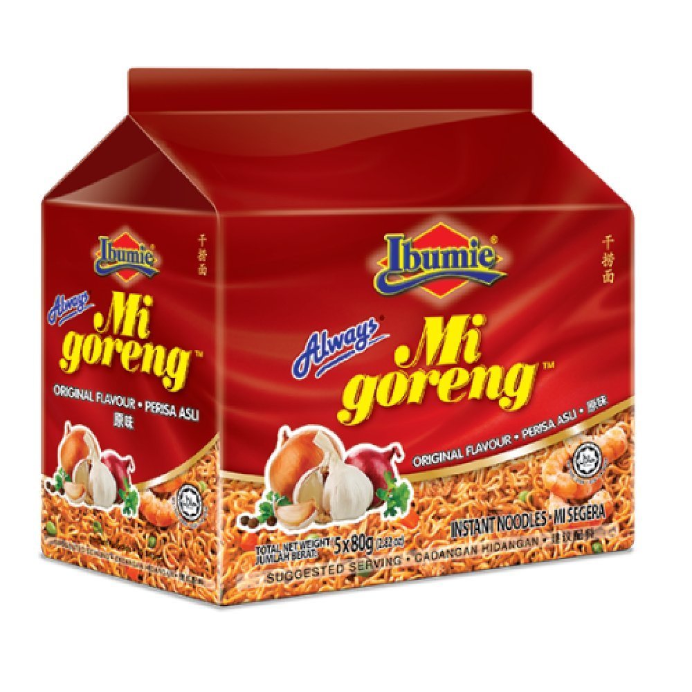 Ibumie Mee Instant Noodles 80g (Always Mi Goreng Asli, 40 Packs)