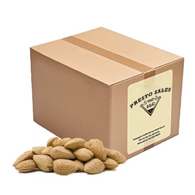 Almonds, "Fresh off the tree" In shell Jumbo California Whole Raw, Perfectly Natural, Quality, Ideal snack for Adults and Kids, packaged in a 10 lbs. (160 oz.) resealable pouch bag for freshness by Presto Sales LLC