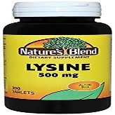 AYOJOY Nature's Blend Lysine 500mg, 100 Tablets Each (Pack of 2)