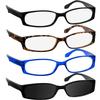 TruVision Readers Reading Glasses - 9503H -Black-Tort-Blue-1Blk Sun-2.25 view 1