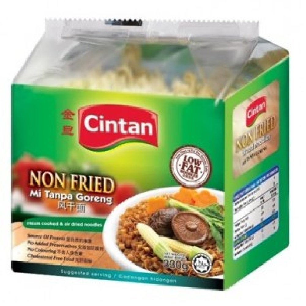 Cintan Non Fried Low Fat Noodles (Fried Broad Noodles, 2 Packs)