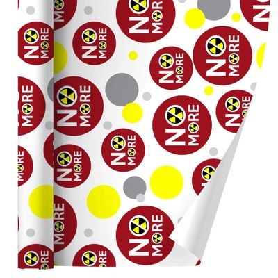 No More Nuclear Nuke Clean Energy Power Gift Wrap Wrapping Paper Roll