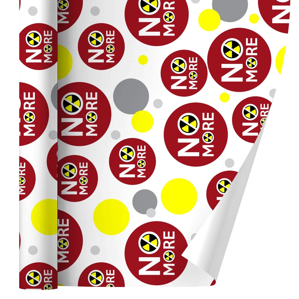 No More Nuclear Nuke Clean Energy Power Gift Wrap Wrapping Paper Roll