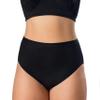 Elita Size Women's Plus Microfiber High Cut Panty, Ebony, 3X view 1