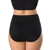 Elita Size Women's Plus Microfiber High Cut Panty, Ebony, 3X view 2