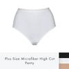 Elita Size Women's Plus Microfiber High Cut Panty, Ebony, 3X view 3
