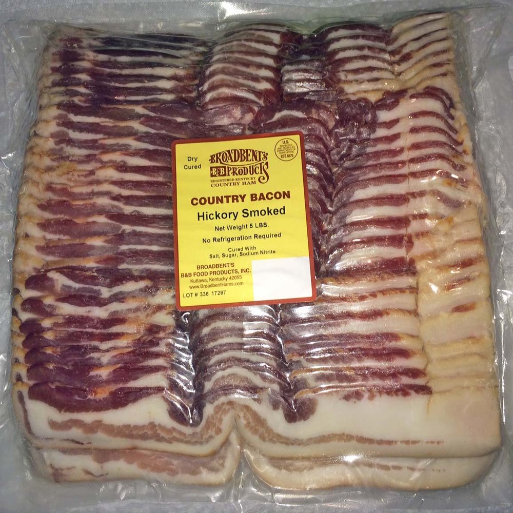 Old-Fashioned Country Cured and Hickory Smoked Sliced Bacon 5 Lbs