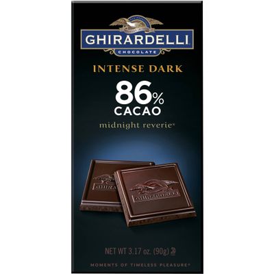 Ghirardelli Intense Dark Midnight Reverie 86% Cacao Bar, 3.17 oz