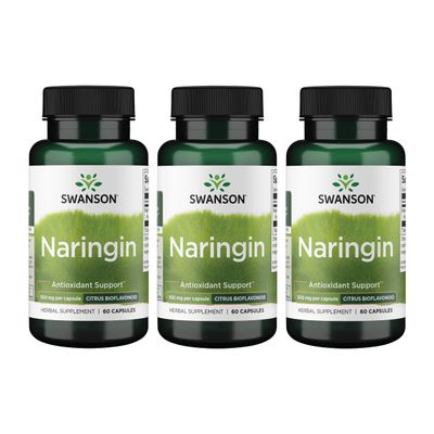 Swanson Naringin 500 Milligrams 60 Capsules (3 Pack)