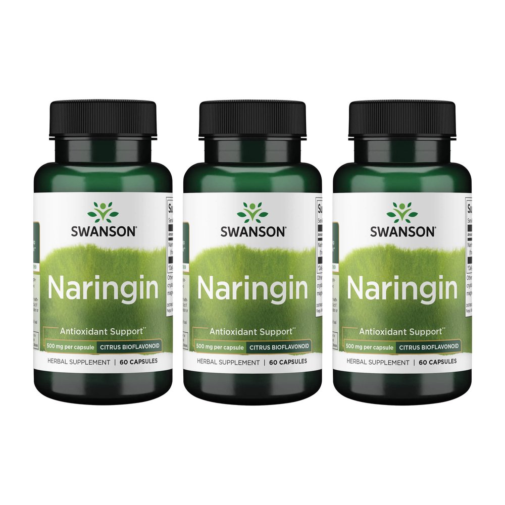 Swanson Naringin 500 Milligrams 60 Capsules (3 Pack)