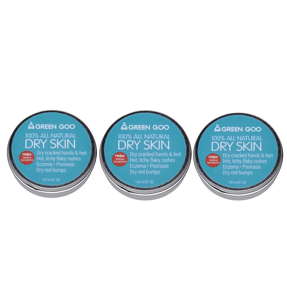 Green Goo Natural Skin Care Salve, Dry Skin Care, 1.82-Ounce Large Tin, 3-Pack