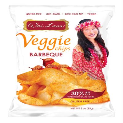 Barbeque Veggie Chips (12 Pack of 3 Ounce Individual Bags) - Gluten Free, Non-GMO, Vegan, Zero Trans Fats  Wai Lana