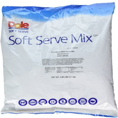 Dole Soft Serve Mix, Raspberry, 4.60 Pound (Pack of 4)