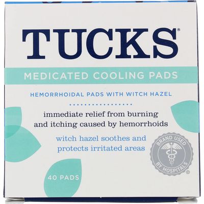 Tucks Medicated Cooling Pads, 40 Pads (Pack of 7)