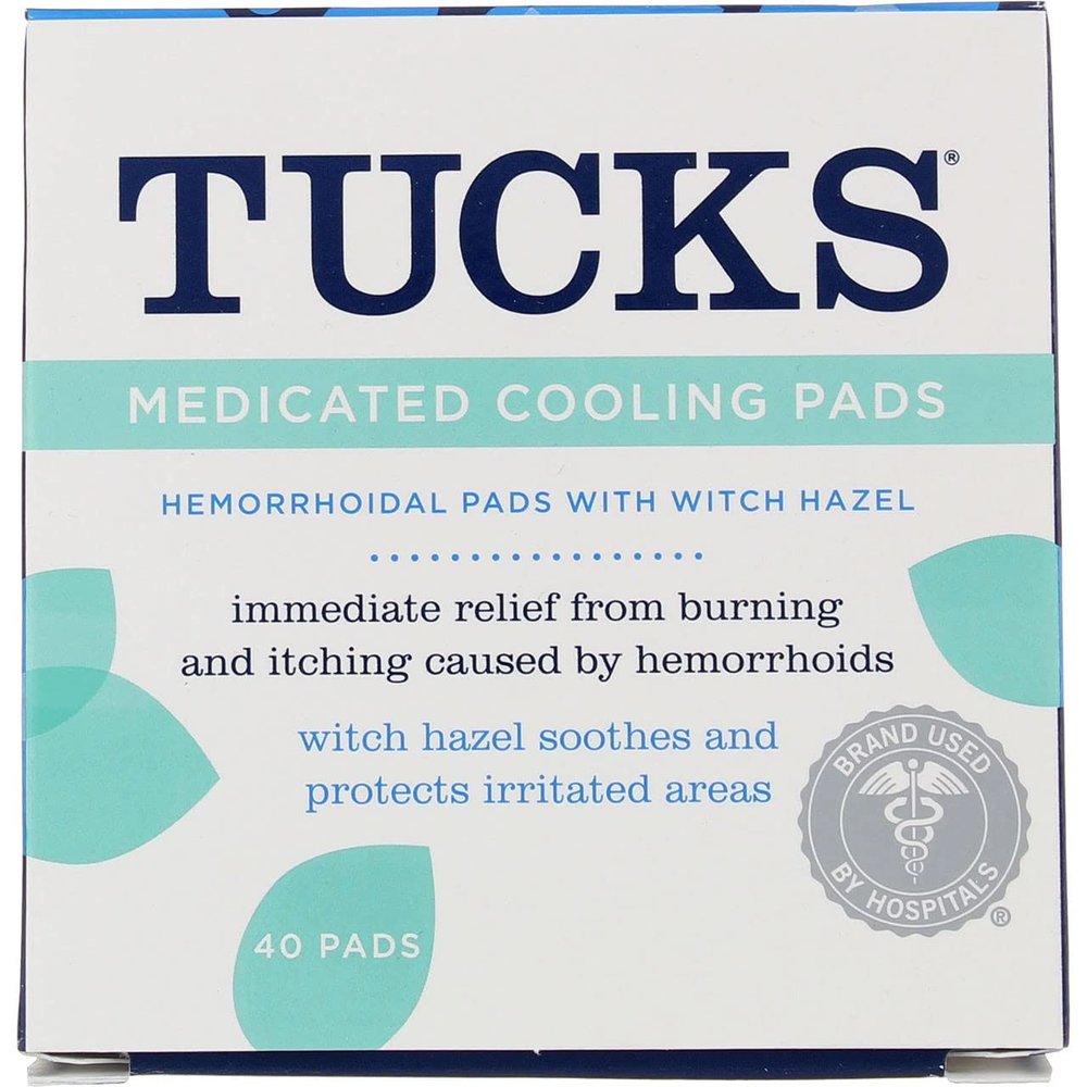 Tucks Medicated Cooling Pads, 40 Pads (Pack of 7)