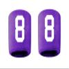 #8 Embroidered/Stitched Sweatband Wristband PURPLE Sweat Band w/ WHITE Number (2 Pack) view 1