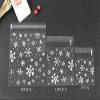AKOAK 100 Count Resealable Clear Snowflake Bags Sweets Cookies Lollipops Cake Cellophane Bags Packaging Candy Cookie Plastic Bag Wedding Birthday Chrismas Parties (14cm x 14cm +3cm) view 4