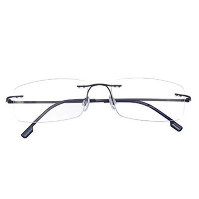 Jcerki Super Light Bifocals Reading Glasses Men Women Fashion Rimless Bifocals Reading Eyeglasses