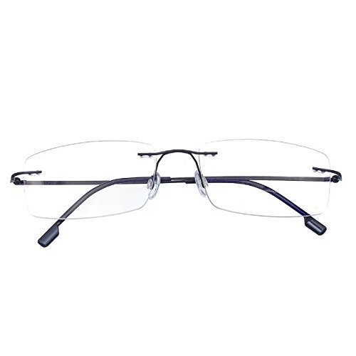 Jcerki Super Light Bifocals Reading Glasses Men Women Fashion Rimless Bifocals Reading Eyeglasses