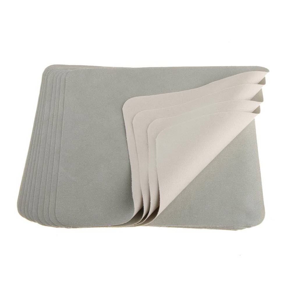 Dovewill 10 Pieces Soft Microfiber Eyeglasses Glasses Cleaning Cloth Phone Screen Camera Lens Glasses Cleaner Wipe Pad - Gray+Beige