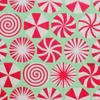 Gift Wrap - Peppermint - Mint/Red/Iridescent Glitter view 1