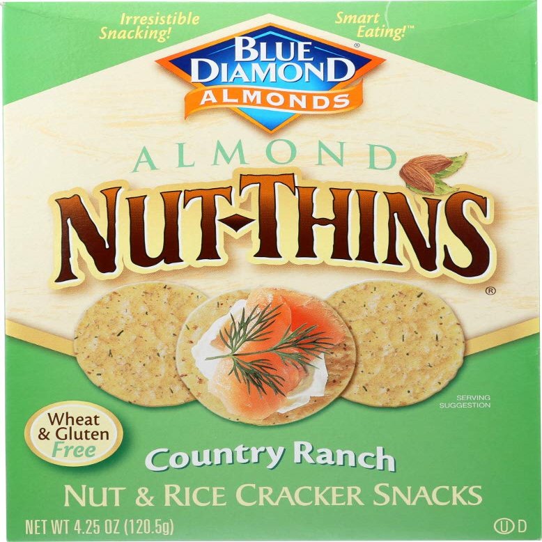 Blue Diamond Nut Thins - Country Ranch - Case of 12-4.25 oz