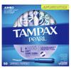Tampax Pearl Tampons with Plastic Applicator, Light Absorbency, Unscented, 50 Count, Pack of 4 (200 Count Total) view 1