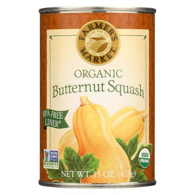 Farmer's Market Organic Butternut - Squash - Case of 12 - 15 oz.