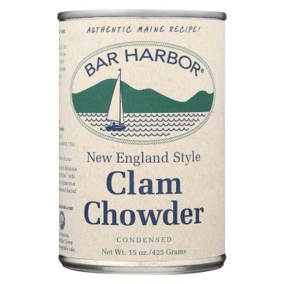 Bar Harbor All Natural New England Clam Chowder - Case of 6 - 15 oz.