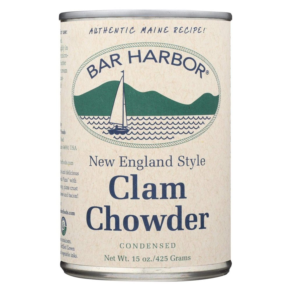 Bar Harbor All Natural New England Clam Chowder - Case of 6 - 15 oz.