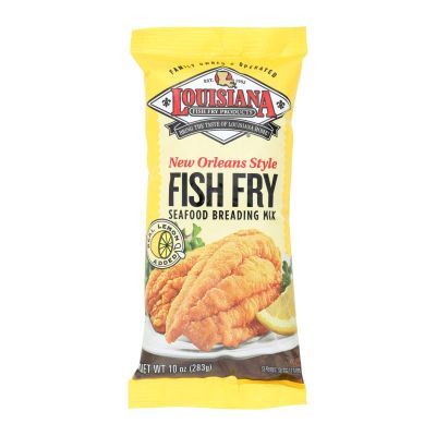 Louisiana Fish Fry, New Orleans Style Lemon Fish Fry, 10 oz (Pack of 12)
