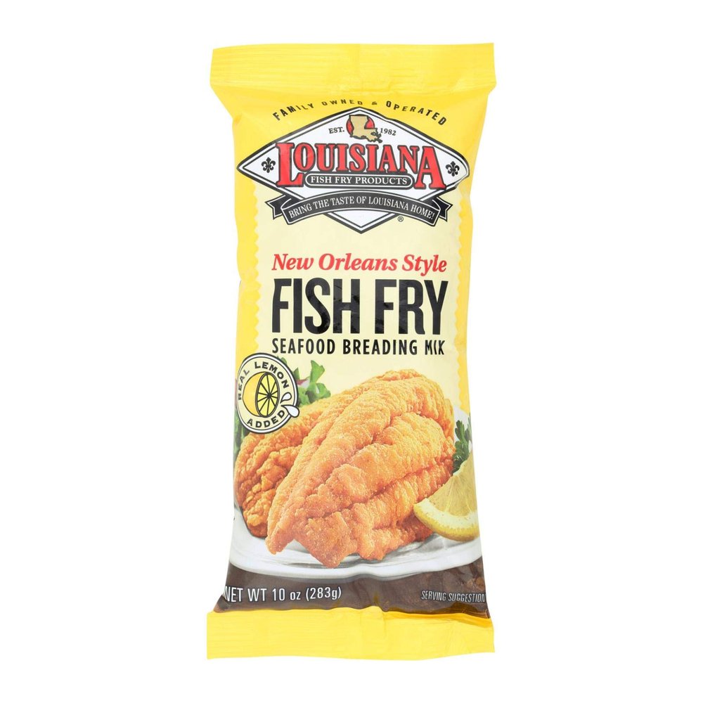 Louisiana Fish Fry, New Orleans Style Lemon Fish Fry, 10 oz (Pack of 12)