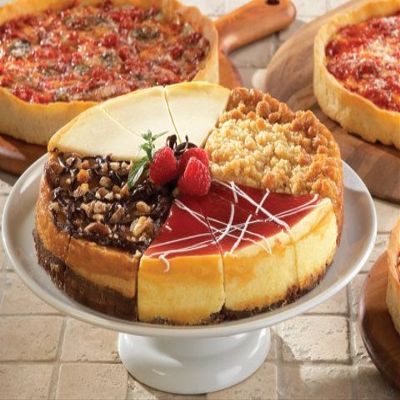 1 Eli's Sampler Cheescake & 1 Lou Malnati's Chicago-Style Deep Dish Pizza (Pepperoni)