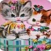 3" Round - Baby Kittens Birthday - Edible Cake/Cupcake Party Topper - D3561 view 1
