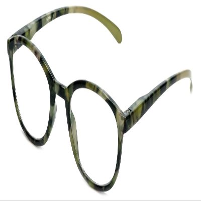 Calabria R772 Designer Camouflage Reading Glasses +2.50 Green Men Women Classic Readers Trendy Eyeglasses Matching Soft Case