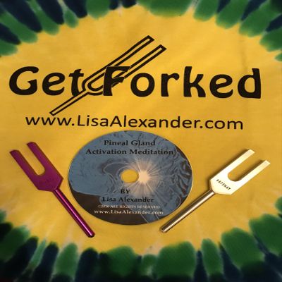Pineal Gland Crystal Activator & Gateway Tuning Fork Set