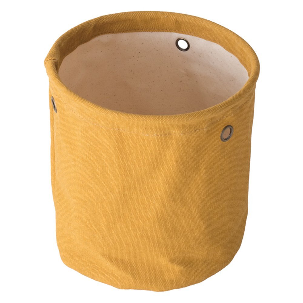 (Heads) Canvas Round Bottom Basket Mustard - Large (6 pcs) CVM-RLB