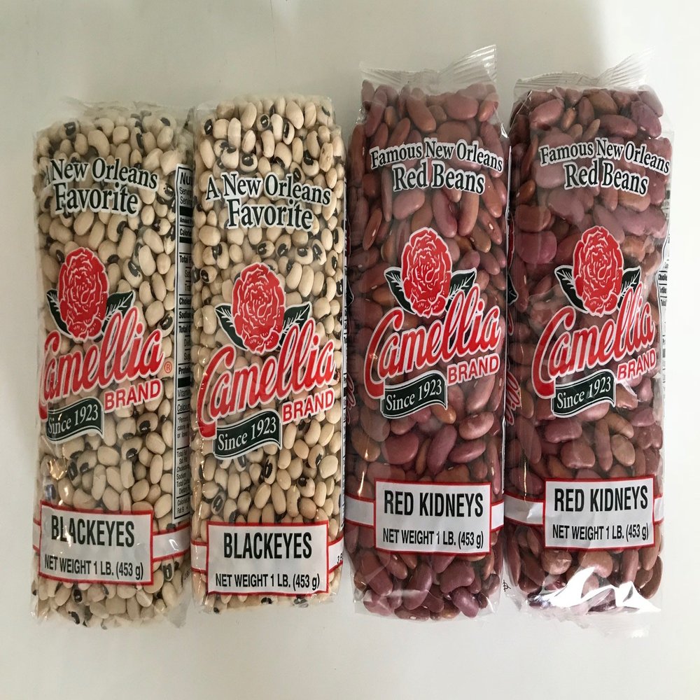 Camellia Brand - Dried Black Eyed Peas and Dried Red Kidney Beans Bundle - 2 One Pound Bags of Black Eyed Peas and 2 One Pound Bags of Red Kidney Beans