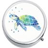 Watercolor Sea Turtle Medicine Vitamin Pill Box view 1