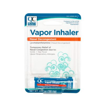 Quality Choice Nasal Decongestant Levmetamfetamine Vapor Inhaler, 198mg Each (3)