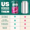 Zevia Zero Sugar Soda, Black Cherry, 16 oz Cans (12-Pack) Naturally Sweetened, Non-GMO Project Verified, Gluten-Free, Vegan view 3