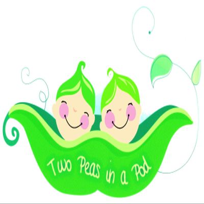 1/4 Sheet - Two Peas In A Pod Twins Baby Shower Birthday - Edible Cake/Cupcake Party Topper - D704