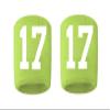 #17 Embroidered/Stitched Sweatband Wristband VOLT Sweat Band w/ WHITE Number (2 Pack) view 1