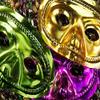1/4 Sheet - Mardi Gras Masks Birthday - Edible Cake/Cupcake Party Topper - D871 view 1