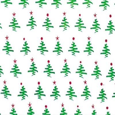 Pack Of 1, 40" X 100' 1.0 Mil Holiday Tree Christmas Print Cello Rolls Made In USA